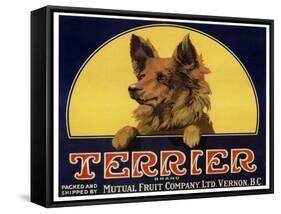 Terrier Label-null-Framed Stretched Canvas