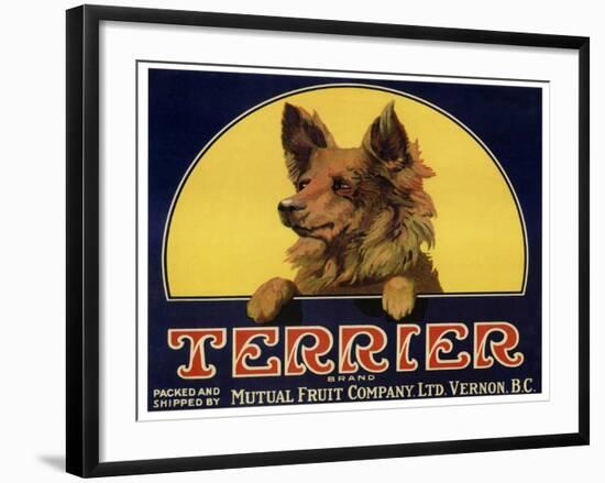 Terrier Label-null-Framed Giclee Print