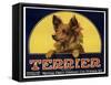 Terrier Label-null-Framed Stretched Canvas
