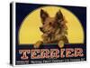 Terrier Label-null-Stretched Canvas
