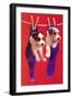 Terrier Puppies in Socks, Retro-null-Framed Art Print