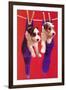 Terrier Puppies in Socks-Found Image Press-Framed Photographic Print