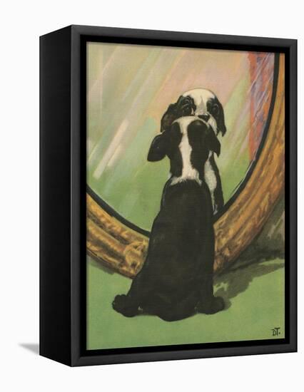 Terrier Trouble IV-null-Framed Stretched Canvas