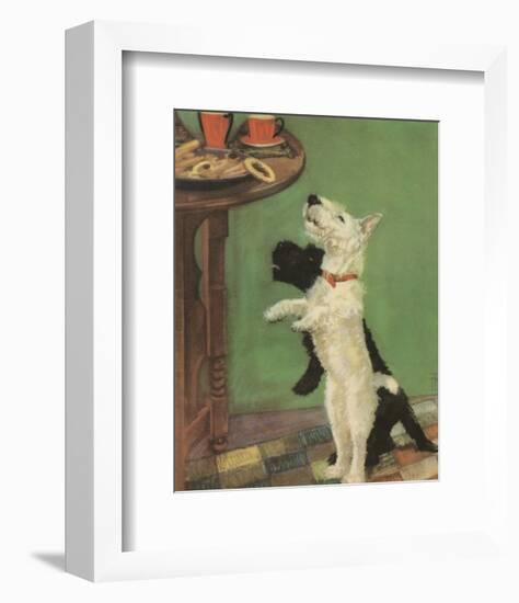 Terrier Trouble V-null-Framed Art Print