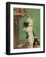 Terrier Trouble V-null-Framed Art Print