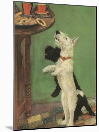 Terrier Trouble V-null-Mounted Art Print