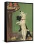 Terrier Trouble V-null-Framed Stretched Canvas