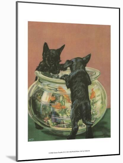 Terrier Trouble VI-null-Mounted Art Print