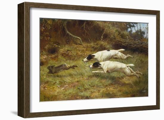 Terriers on a Hare-Thomas Blinks-Framed Giclee Print