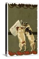 Terriers Read the Times-null-Stretched Canvas