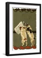 Terriers Read the Times-null-Framed Art Print