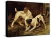 Terriers with a Caged Ferret, 1875-null-Stretched Canvas