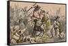 Terrific Combat Between Richard Coeur De Lion and Saladin, 1850-John Leech-Framed Stretched Canvas