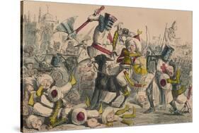 Terrific Combat Between Richard Coeur De Lion and Saladin, 1850-John Leech-Stretched Canvas