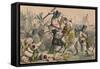 Terrific Combat Between Richard Coeur De Lion and Saladin, 1850-John Leech-Framed Stretched Canvas