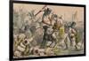 Terrific Combat Between Richard Coeur De Lion and Saladin, 1850-John Leech-Framed Giclee Print