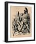 'Terrific Combat between T Manlius and a Gaul of gigantic stature', 1852-John Leech-Framed Giclee Print