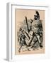 'Terrific Combat between T Manlius and a Gaul of gigantic stature', 1852-John Leech-Framed Giclee Print