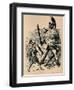 'Terrific Combat between T Manlius and a Gaul of gigantic stature', 1852-John Leech-Framed Giclee Print