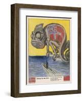 Terrified by German U-Boats the English Pretend to be Neutral-Franz Juttner-Framed Art Print