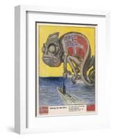 Terrified by German U-Boats the English Pretend to be Neutral-Franz Juttner-Framed Art Print