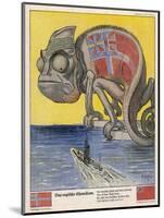 Terrified by German U-Boats the English Pretend to be Neutral-Franz Juttner-Mounted Art Print