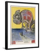 Terrified by German U-Boats the English Pretend to be Neutral-Franz Juttner-Framed Art Print