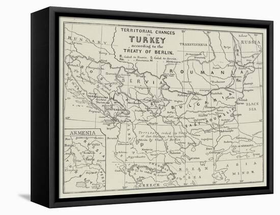 Territorial Changes in Turkey-null-Framed Stretched Canvas