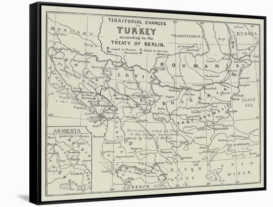 Territorial Changes in Turkey-null-Framed Stretched Canvas