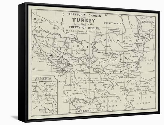 Territorial Changes in Turkey-null-Framed Stretched Canvas