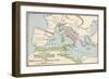 Territories of Rome and Carthage at the Outset of the Punic Wars, 264 BC-null-Framed Giclee Print