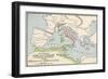 Territories of Rome and Carthage at the Outset of the Punic Wars, 264 BC-null-Framed Giclee Print