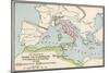 Territories of Rome and Carthage at the Outset of the Punic Wars, 264 BC-null-Mounted Giclee Print