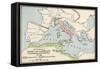 Territories of Rome and Carthage at the Outset of the Punic Wars, 264 BC-null-Framed Stretched Canvas