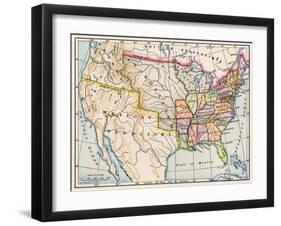 Territories of the United States in 1830-null-Framed Giclee Print