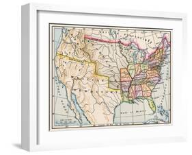 Territories of the United States in 1830-null-Framed Giclee Print