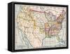 Territories of the United States in 1830-null-Framed Stretched Canvas