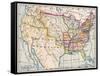 Territories of the United States in 1830-null-Framed Stretched Canvas