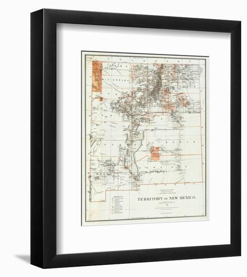 Territory of New Mexico, c.1879-null-Framed Art Print