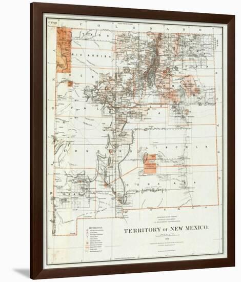 Territory of New Mexico, c.1879-null-Framed Art Print