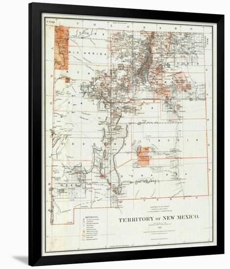 Territory of New Mexico, c.1879-null-Framed Art Print