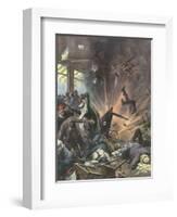 Terrorist Bomb, 1939, Asia-Achille Beltrame-Framed Art Print