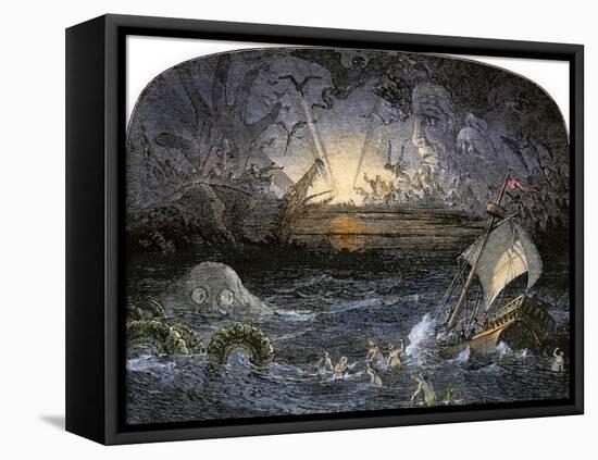 Terrors in the Sea of Darkness-null-Framed Stretched Canvas