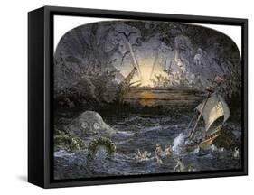 Terrors in the Sea of Darkness-null-Framed Stretched Canvas