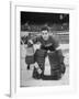 Terry Sawchuck, Star Goalie for the Detroit Red Wings, Posing in Front of Goal at Ice Arena-Alfred Eisenstaedt-Framed Premium Photographic Print