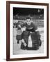 Terry Sawchuck, Star Goalie for the Detroit Red Wings, Posing in Front of Goal at Ice Arena-Alfred Eisenstaedt-Framed Premium Photographic Print