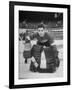 Terry Sawchuck, Star Goalie for the Detroit Red Wings, Posing in Front of Goal at Ice Arena-Alfred Eisenstaedt-Framed Premium Photographic Print