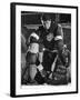 Terry Sawchuck, Star Goalie for the Detroit Red Wings, Warding Off Shot on Goal, at Ice Arena-Joe Scherschel-Framed Premium Photographic Print