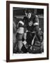 Terry Sawchuck, Star Goalie for the Detroit Red Wings, Warding Off Shot on Goal, at Ice Arena-Joe Scherschel-Framed Premium Photographic Print