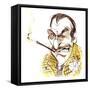 Terry-Thomas - caricature-Neale Osborne-Framed Stretched Canvas